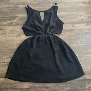 BCBGeneration Black Mini Cutout Dress